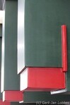 Bibliotheek/studeerkamer, detail overgang muur en dak.
<br/>
Gert-Jan Lobbes, 2016